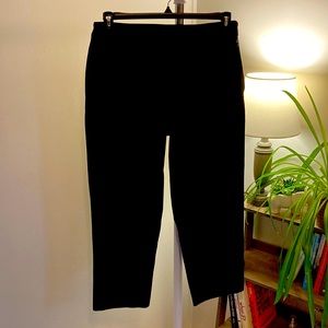 Cropped black pull-on pants. Sz. 10 Rachel Zoe